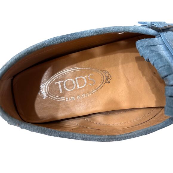 Tod’s Suede Gommino Driving Loafers – Blue – Size 7 – Made in Italy - Picture 5 of 8